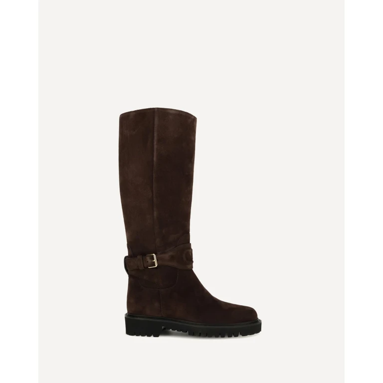 VLogo Signature suede High Boots Female 41