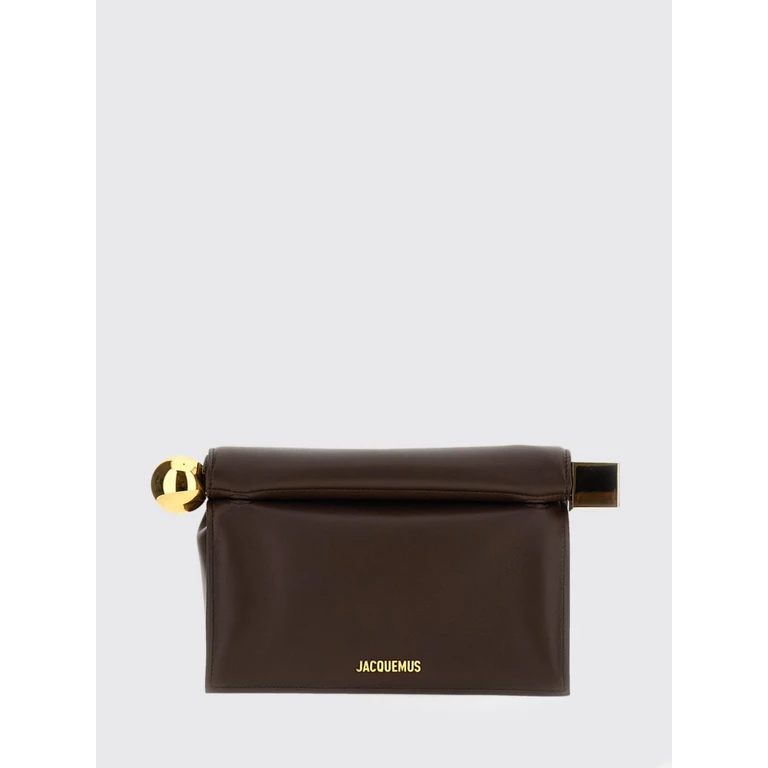 Rond Carré Handheld Clutch in Smooth Lamb Leather with Logo (BAW00356AC27L14890)