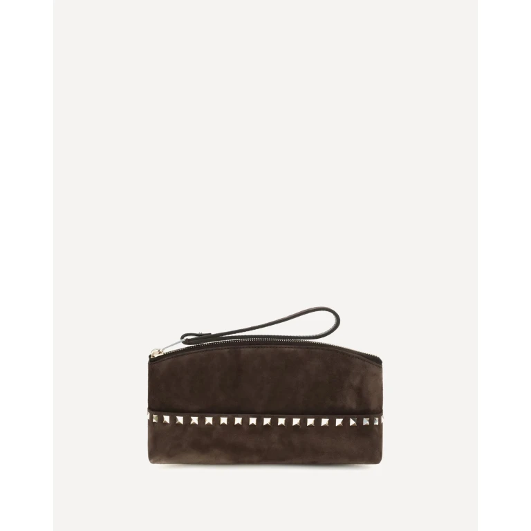 Pouch Rockstud Em Camurça