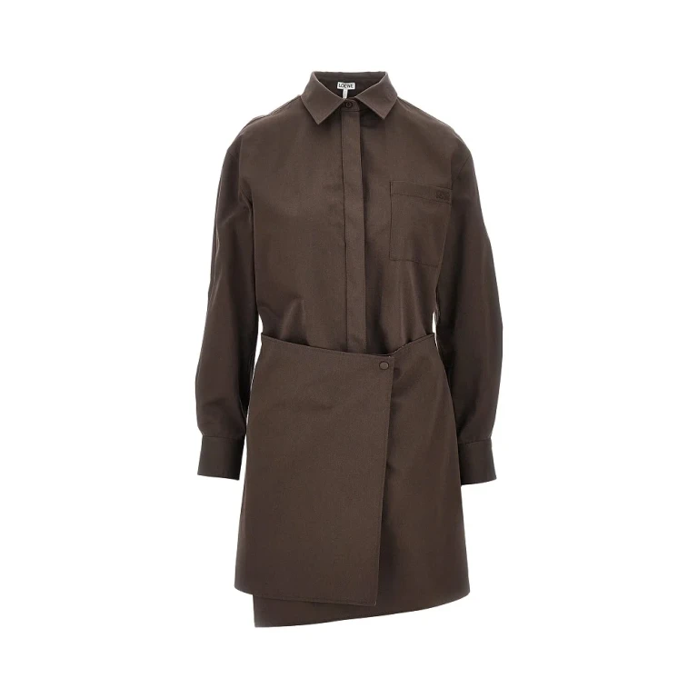 Cotton and silk mini shirt dress Woman 36