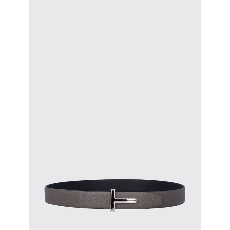 Reversible T Icon Grained Leather Belt with Monogram Buckle (TB224LCL236STNE)