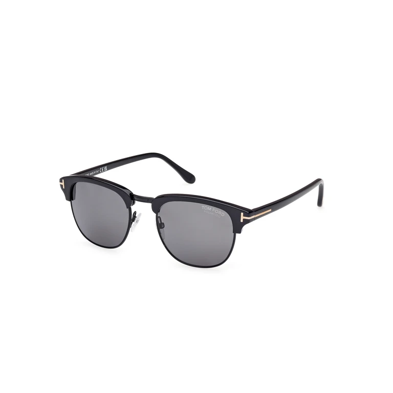 Henry Polarized Smoke Square Mens Sunglasses FT0248 01D 53
