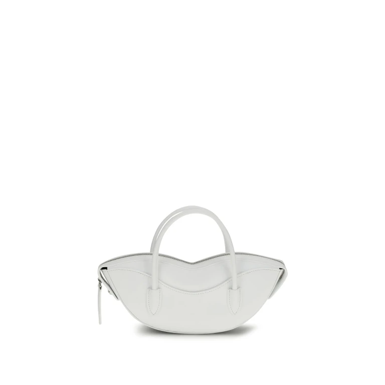 Shoulder Bag Mini Lips White Calf Leather