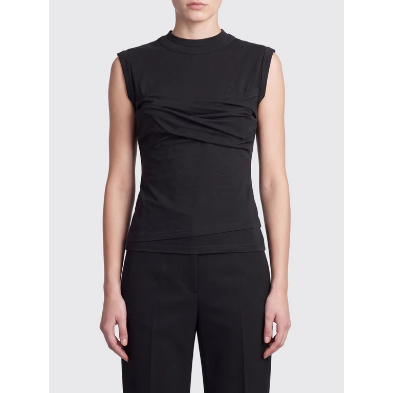 Top de Alexander Wang con busto retorcido en negro