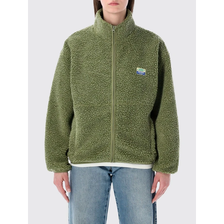 Cropped Fleece Jacket with High Neck and Zip Closure (HOK16CVARACHIN)