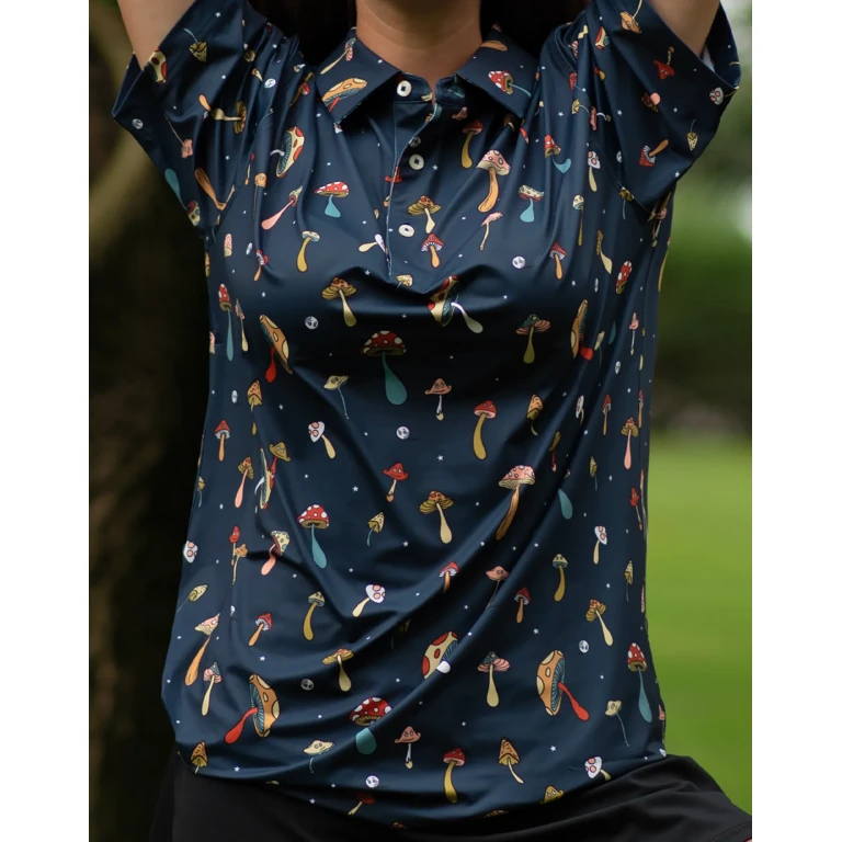 Golf Magic Mushrooms Women's Polo