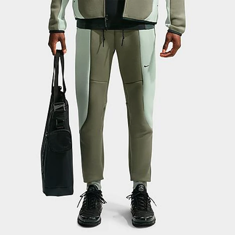 Nike Men's Tech Fleece Pro Colorblock Jogger Pants in Silver Sage/Jade Horizon/Black Size: XS