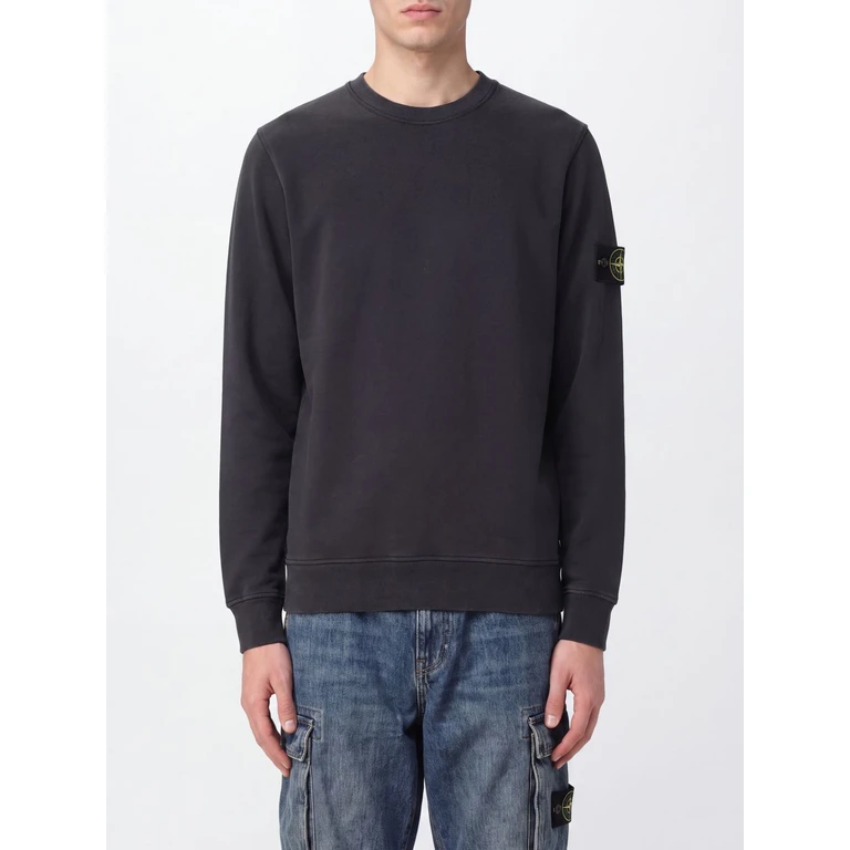 Sweat col rond Stone Island en coton avec patch logo Compass