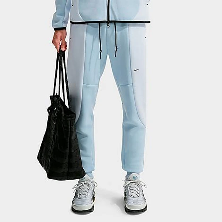Nike Men's Tech Fleece Pro Colorblock Jogger Pants in Light Armory Blue/Football Grey/Black Size: XS