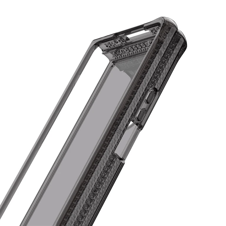 Hybrid R // Clear Compatible with Galaxy Z Fold4 5g, Protective Phone Case, Slim Hybrid Case, Shockproof Cover, Anti-Yellowing, and Military Grade Phone Case - Smoke and Transparent