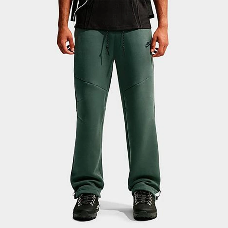 Nike Men's Tech Fleece Open-Hem Pants in Camo Green/Black Size: XS
