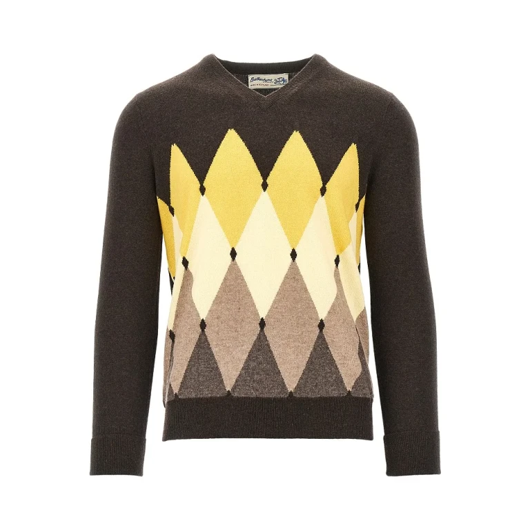 Lozenge cashmere sweater Man 46