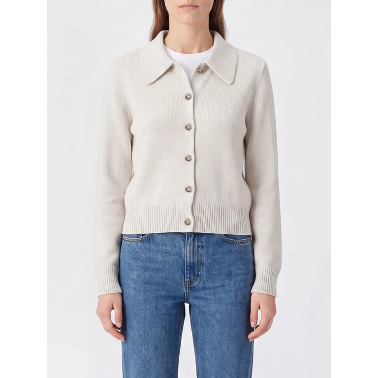A. P.C. Cardigan in Wool and Cotton Blend with Classic Collar and Buttons (WOASXF22368AAE)