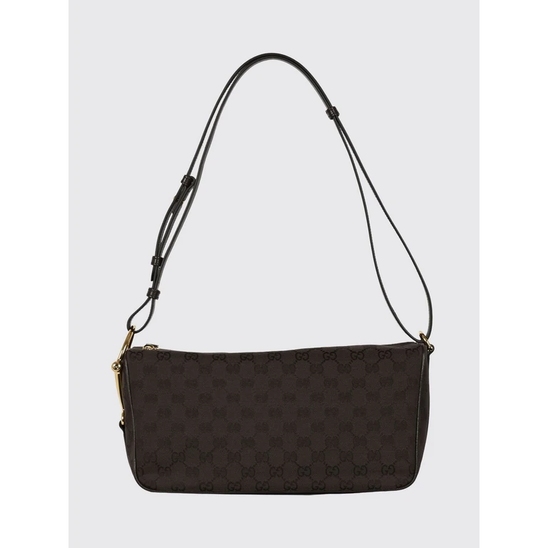Medium Half Horsebit GG Monogram Jacquard Shoulder Bag (860787FAFV22140)