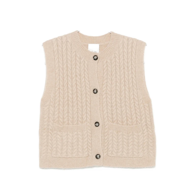 Cable-knit Button-up Cardigan
