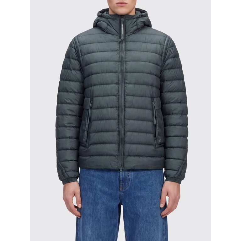 C. P. COMPANY Short Nylon Puffer Jacket with Iconic Goggle Hood (21CMOW126A110416A871)