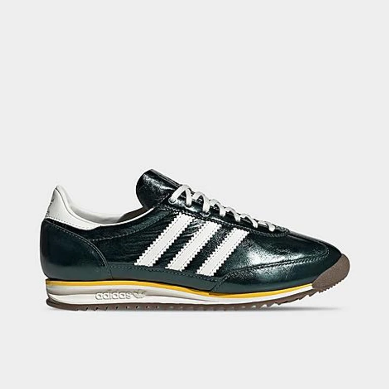 Originals SL 72 OG 메탈릭 레더 캐주얼 신발 Rich Green/Off White/Gum