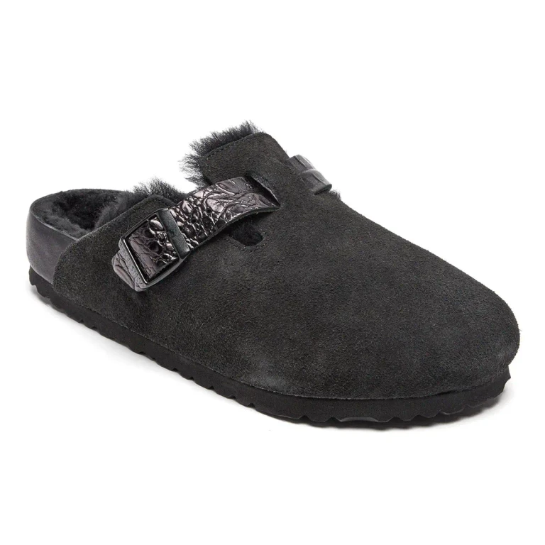 Boston VL Shearling Exquisite Suede Leather Clog