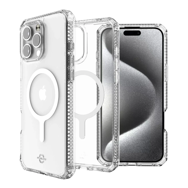 Hybrid R // Clear Magnetic Protective Phone Case for Iphone 16 Pro, Compatible with Magsafe, Slim Hybrid Case, Anti-Yellowing, Military Shockproof Cover - Transparent