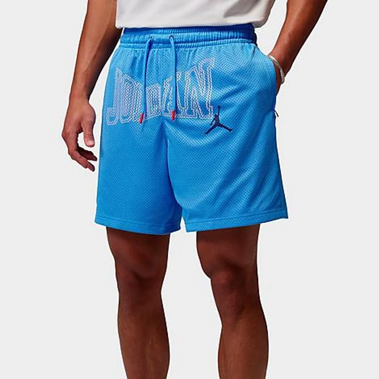 Jordan Men's Brooklyn 7" Mesh Shorts in University Blue/Midnight Navy Size: XS