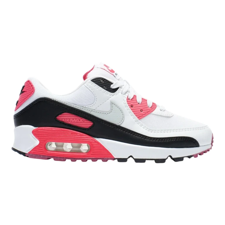 Air Max 90 Women's Sneakers - White & Aster Pink Low-Top