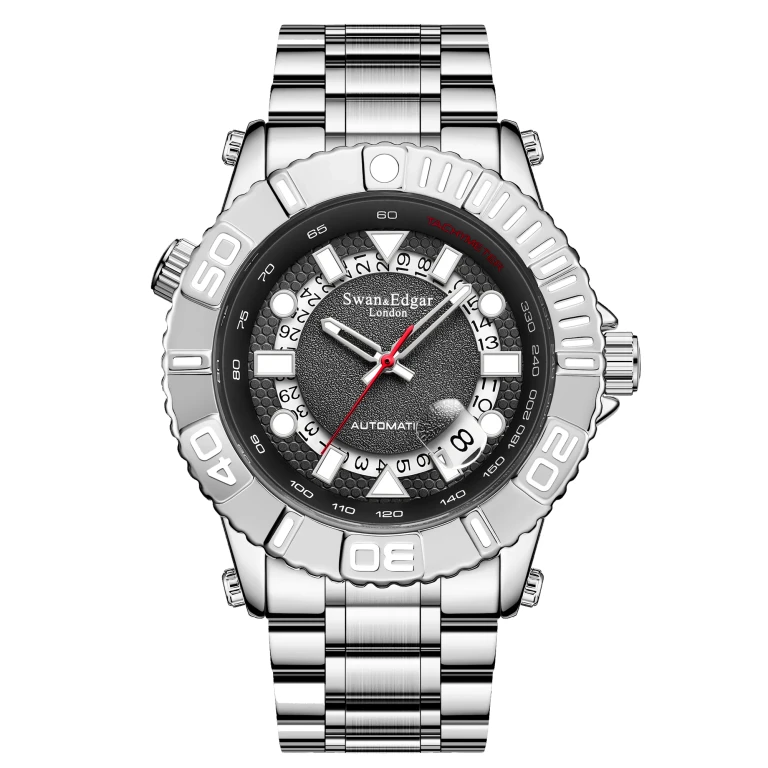 Limited Edition Swan & Edgar Hand Assembled Geometric Racer Automatic Steel