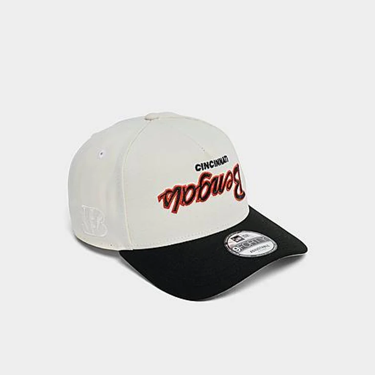 Cincinnati Bengals NFL Upside Down Wordmark 9FORTY A-Frame Snapback Cap