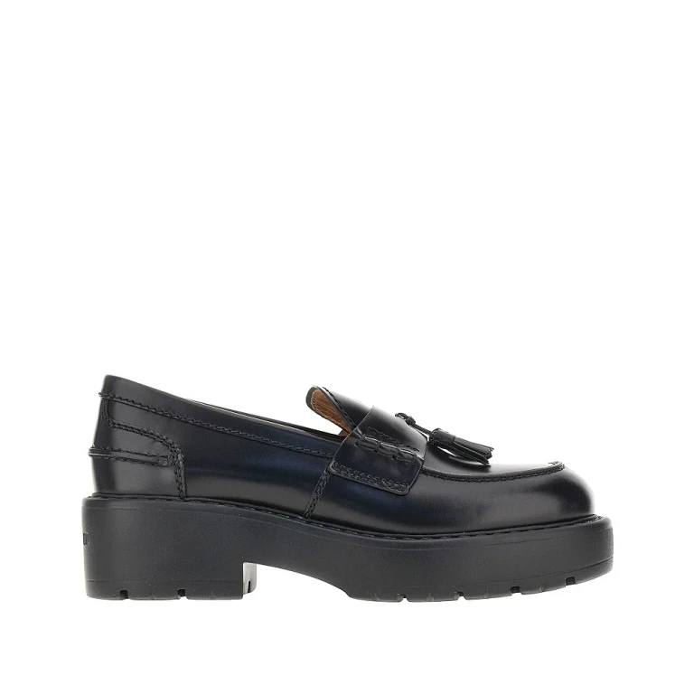 Spazzolato leather loafers with tassels Woman 36