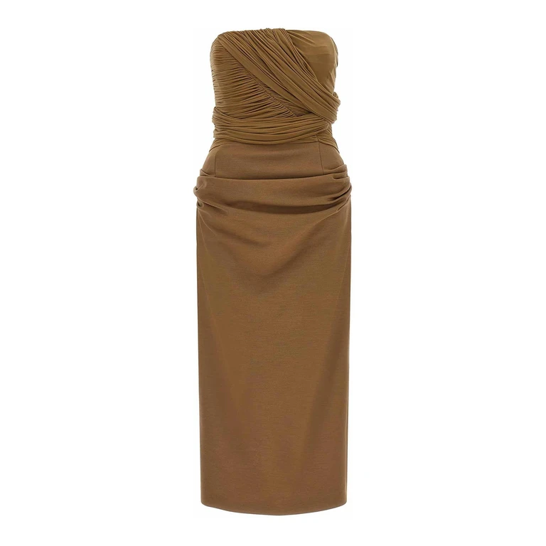 Vestido a la Rodilla - Marrón