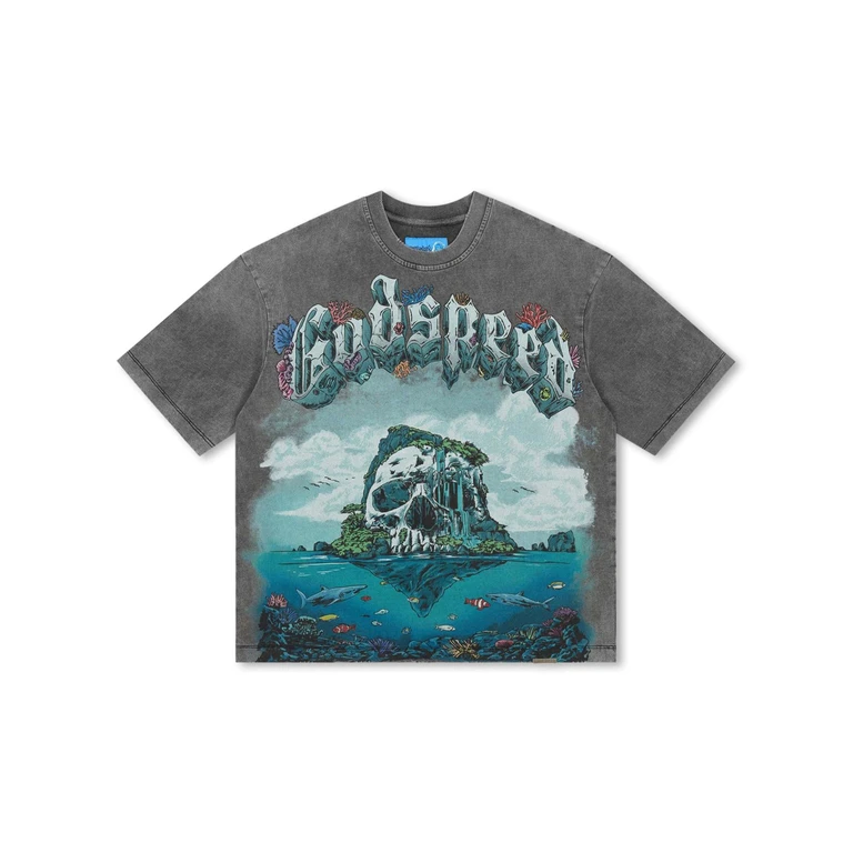 Godspeed GS Island II Boxy Tee - Grey Wash