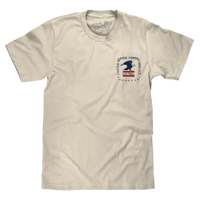 USPS United States Postal Service Mail Eagle T-Shirt - Cream