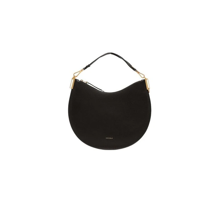 Double Grainy Leather Shoulder Bag