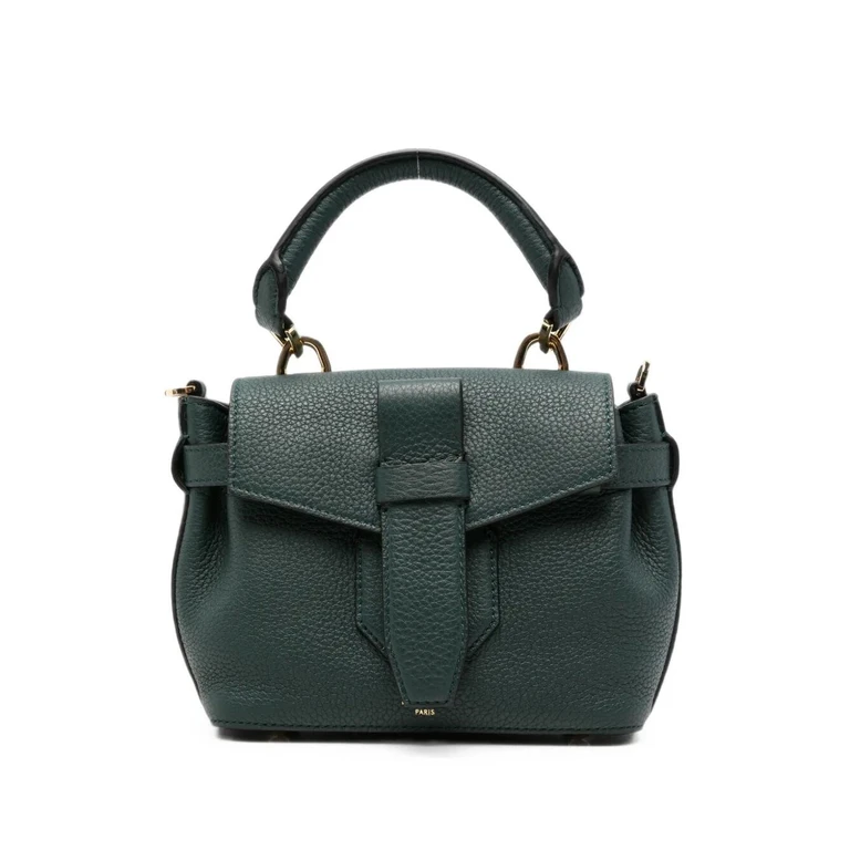 Handbag Green Leather "Charlie Mini"