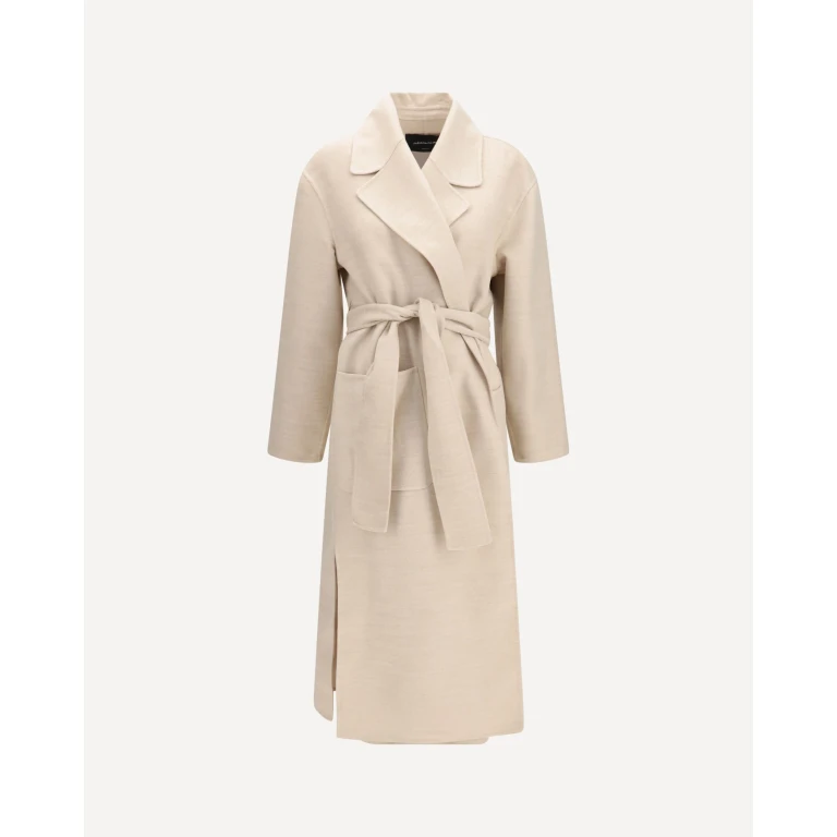 Belted double wool Coat Female 40