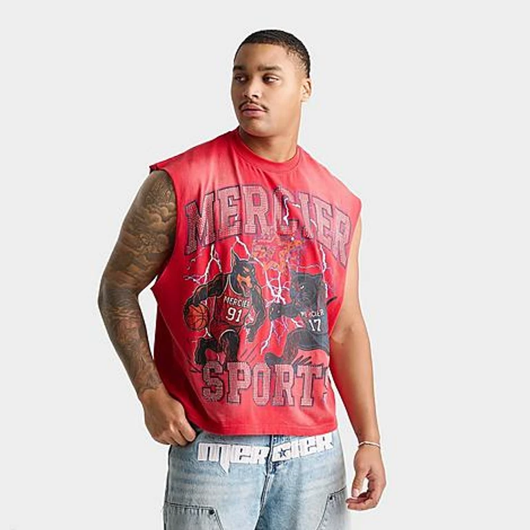 Top sin mangas MERCIER Sports Lightning Graphic en rojo