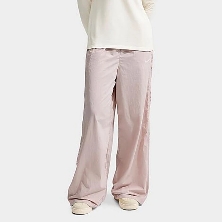 Nike Women's Sportswear Loose Mid-Rise Lace Track Pants in Cream II/Cream II/White Size: XS