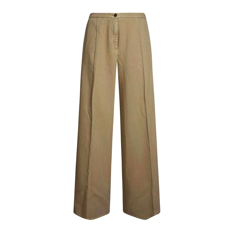 Pantalon à jambe large Forte Forte en beige