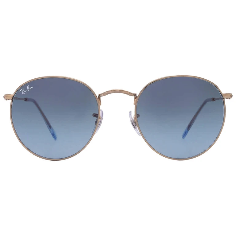Ray Ban Round Metal Blue Gradient Unisex Sunglasses RB3447 001/3M 53