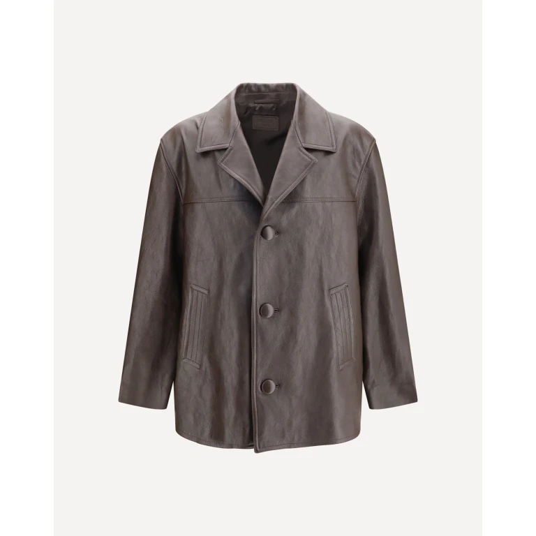 Leather Caban Jacket Male 50