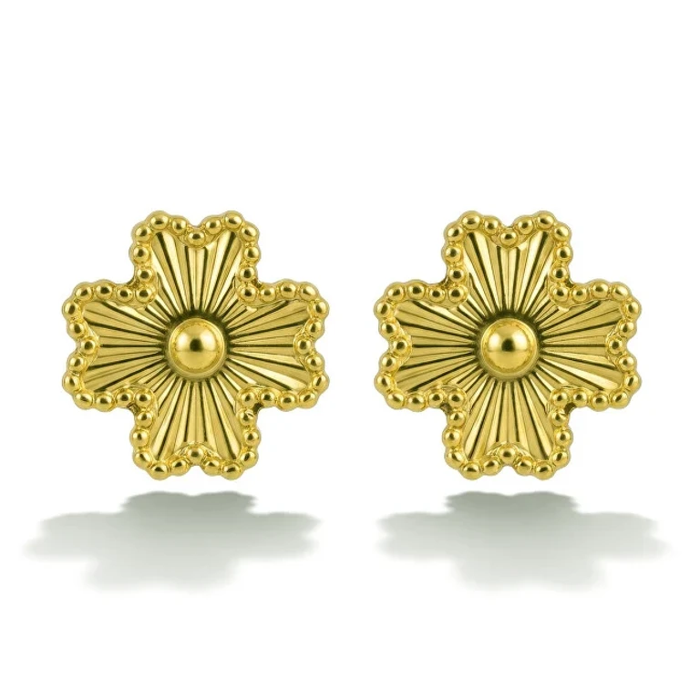 Gold-plated stud Earrings Flowers VWE260582G