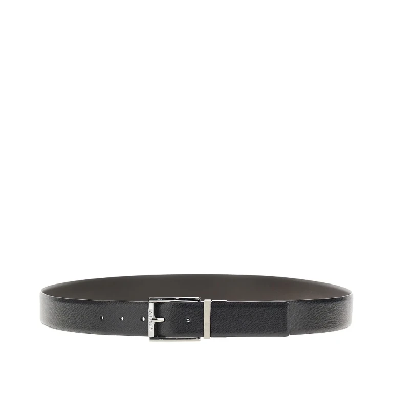 Reversible leather belt Man One Size