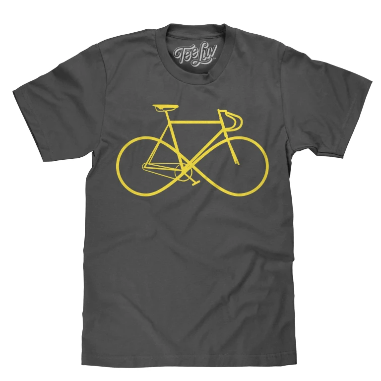 Infinity Sign Bicycle T-Shirt - Gray