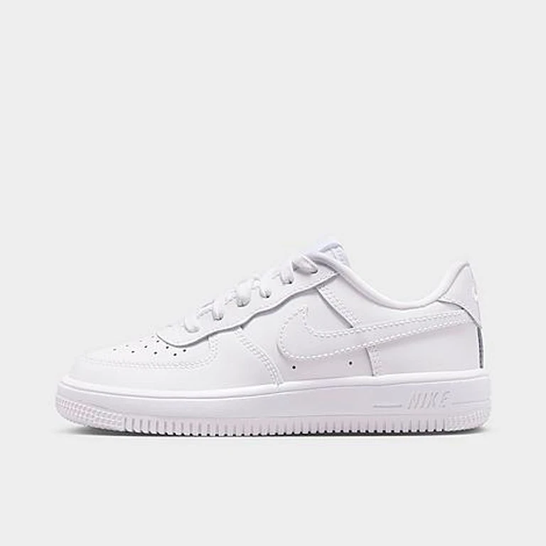 Little Kids Force 1 Low Patent Leather Casual Shoes in White Size: 1.0