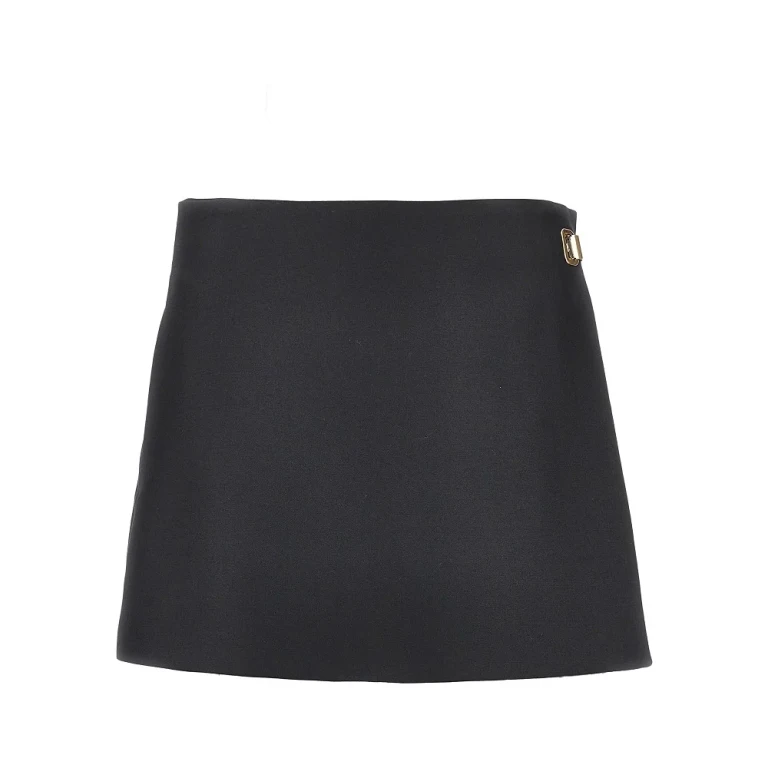 Wool and silk tailored mini skort Woman 38