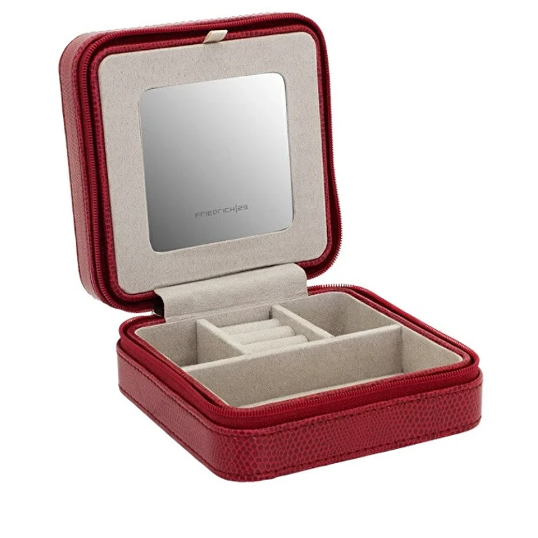 Stylish red travel jewelry box Milano 20143-4 — Jewelry Box