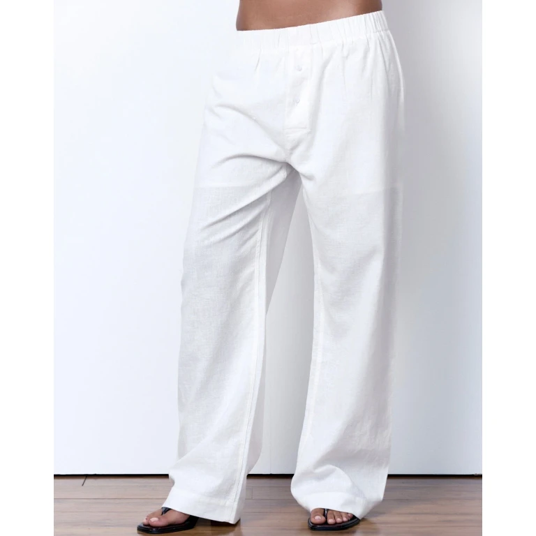 Linen Relaxed Pants - Jet Black