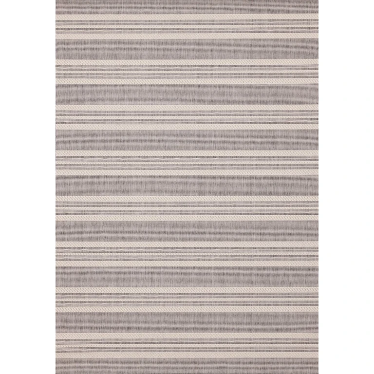 Jasper 5 x 8 Cream Striped Indoor-Outdoor Rug