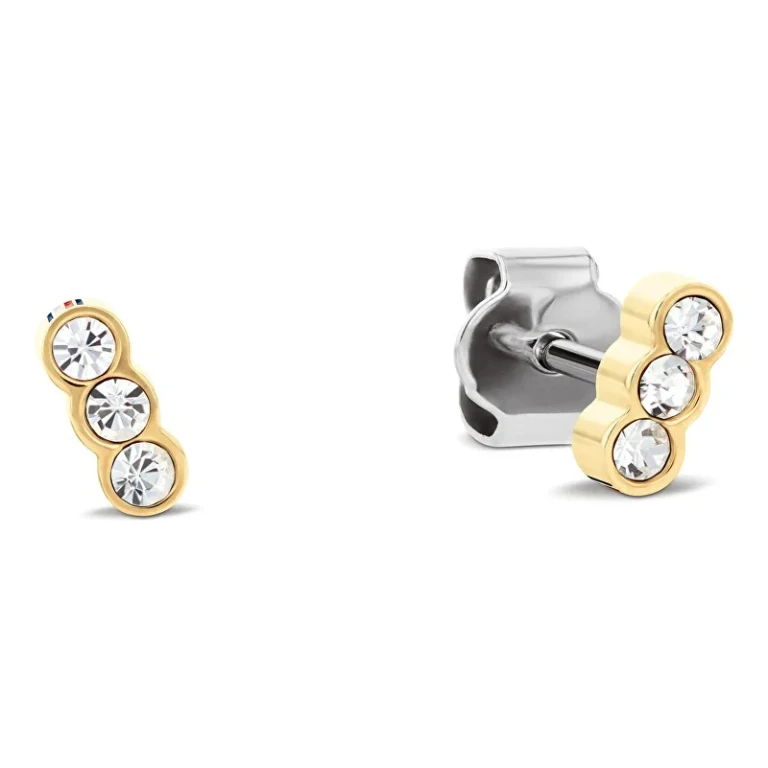 Gold-plated stud Orecchini with crystals Essential 2781034