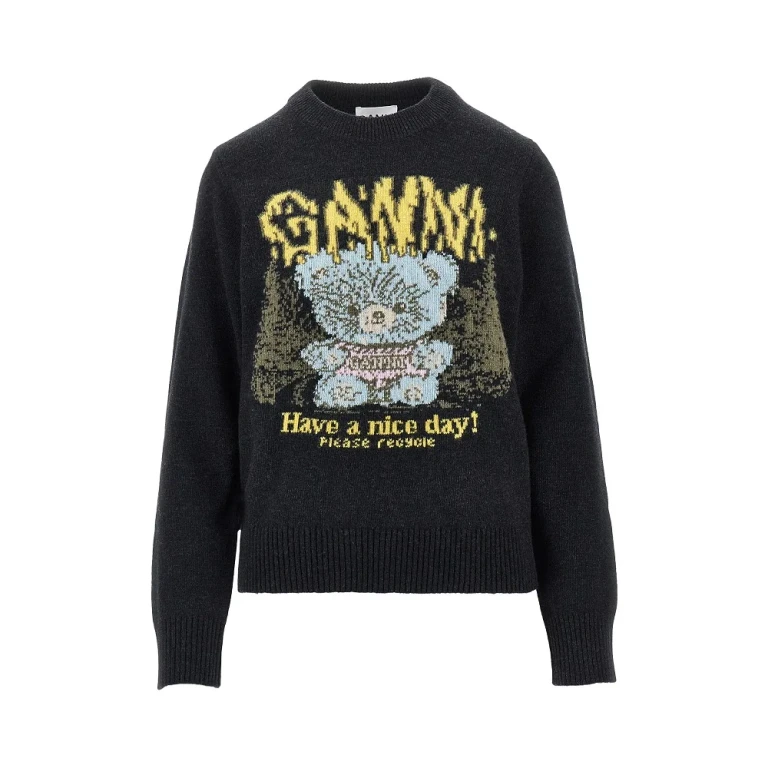 Jersey Ganni 'Forest Teddy' de mezcla de lana
