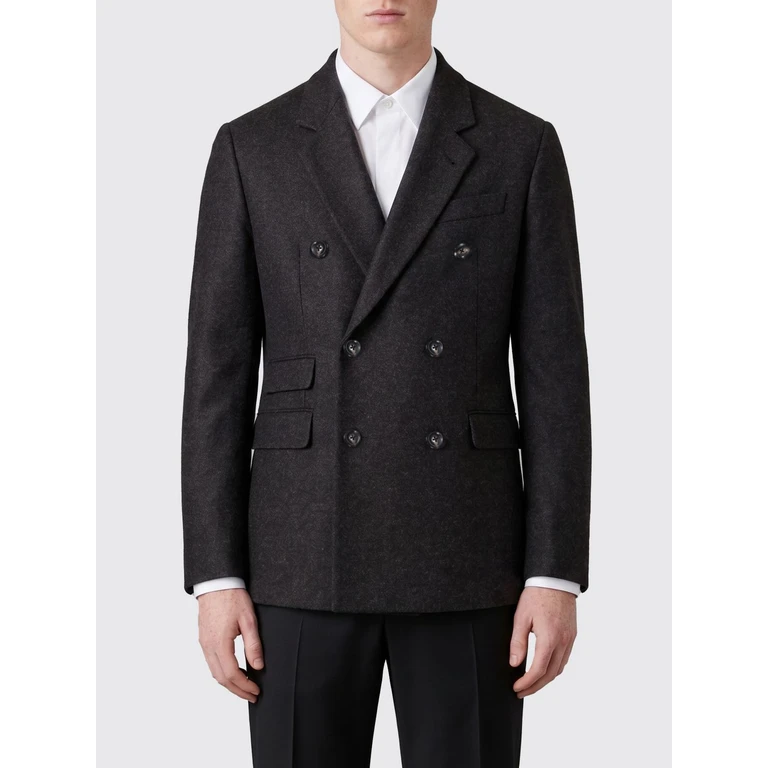 Double-Breasted Short Coat in Wool Blend (EM007439TE23205O6005)